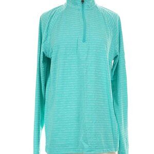 Croft & Barrow Performance Blue Striped Long-Sleeve Quarter-Zip Pullover